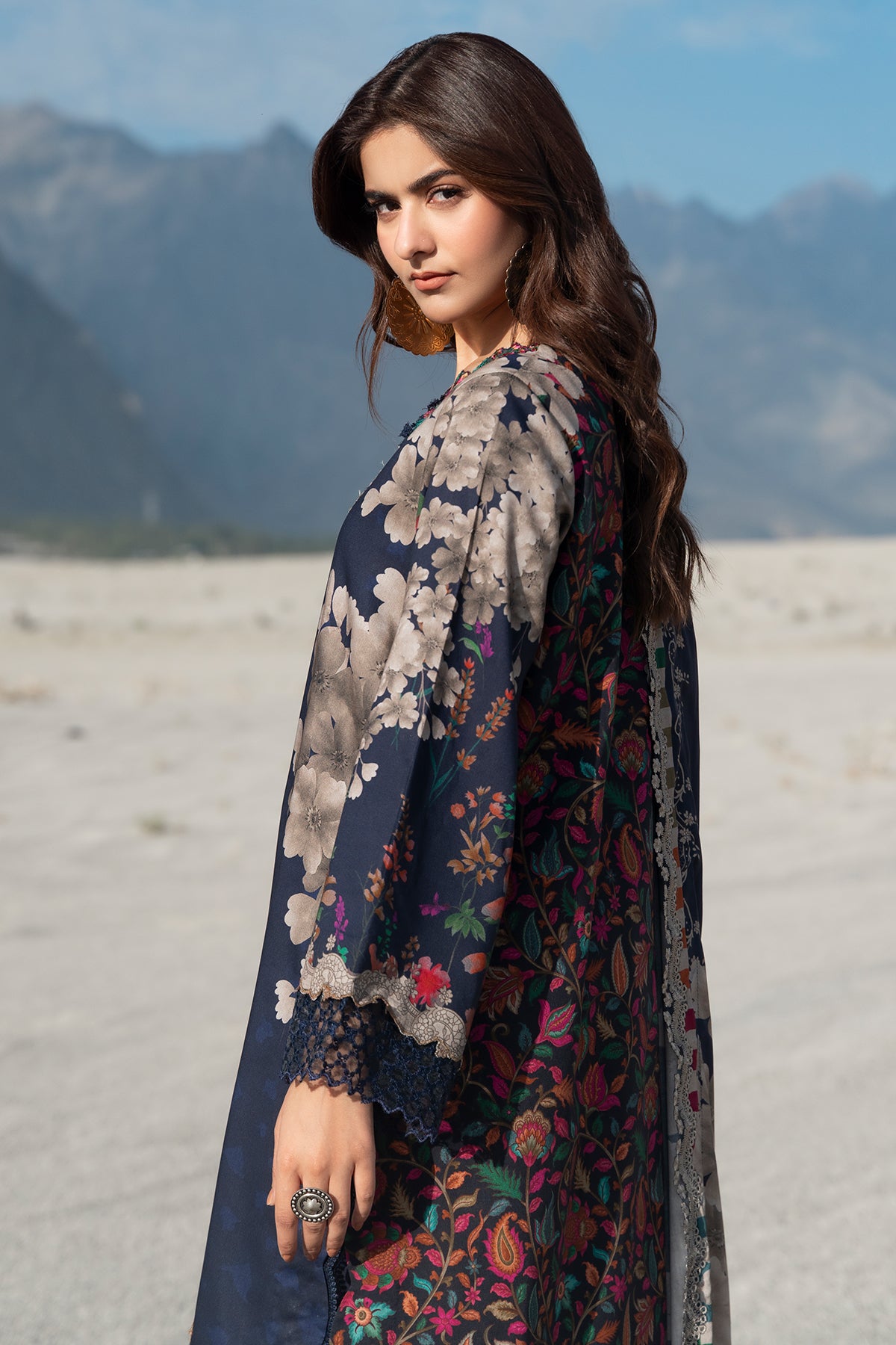 3-PC Unstitched Embroidered Linen Collection ANW7-14
