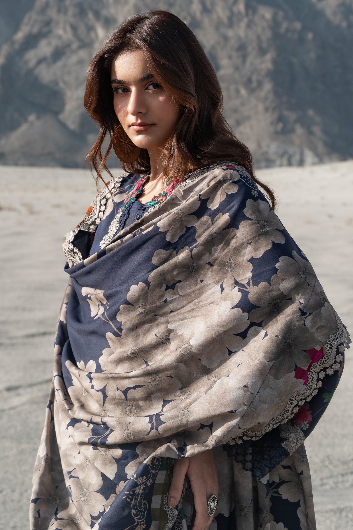 3-PC Unstitched Embroidered Linen Collection ANW7-14