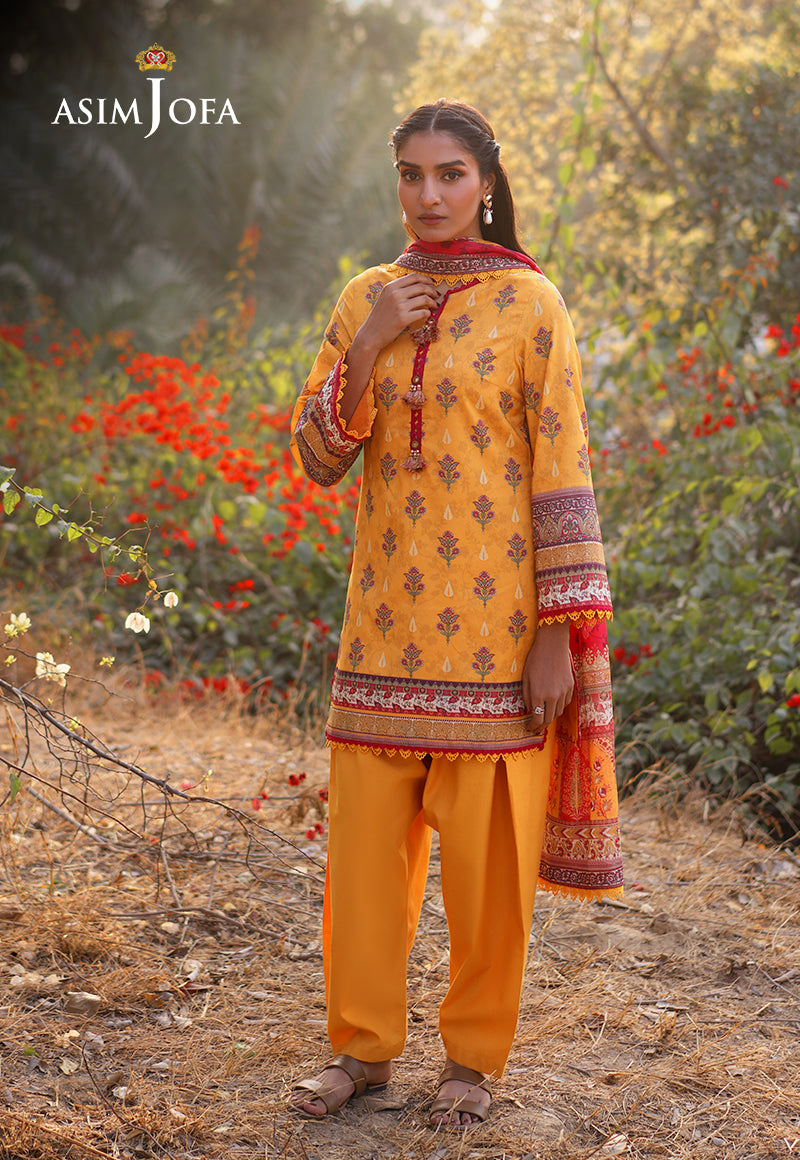 AJUUBD-06 Printed Lawn Stitched 3 Pcs
