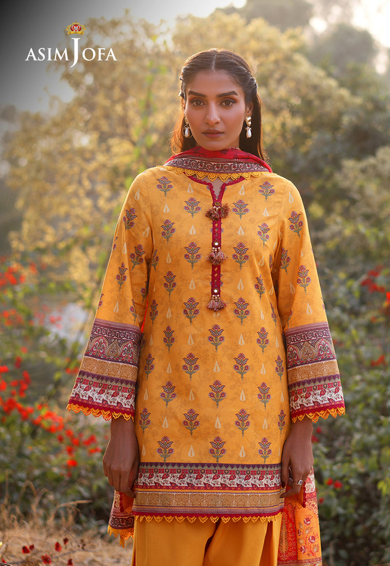 AJUUBD-06 Printed Lawn Stitched 3 Pcs