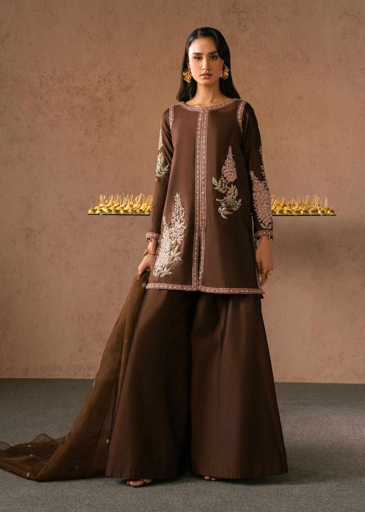 Sarina Style — Mairaz Chocolate Brown Three-Piece Suit