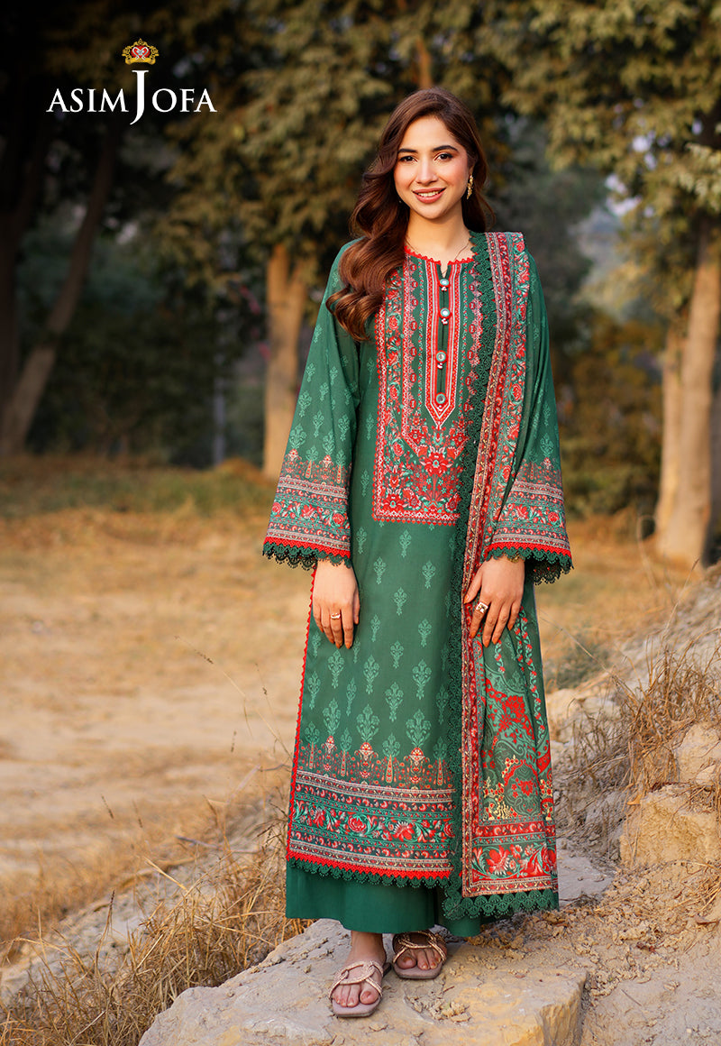 AJUUBD-11 Printed Lawn Stitched 3 Pcs