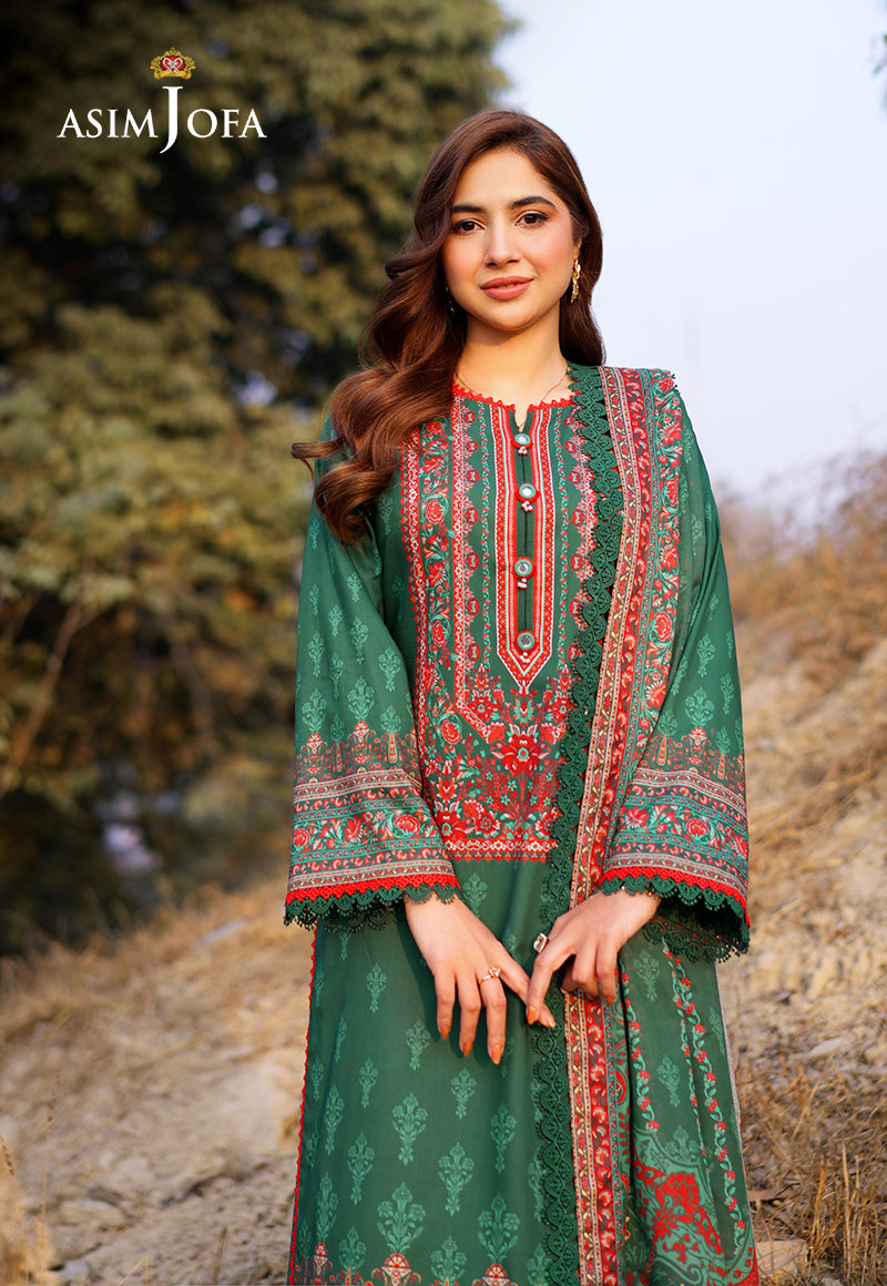 AJUUB-11 Printed Lawn 3 Pcs