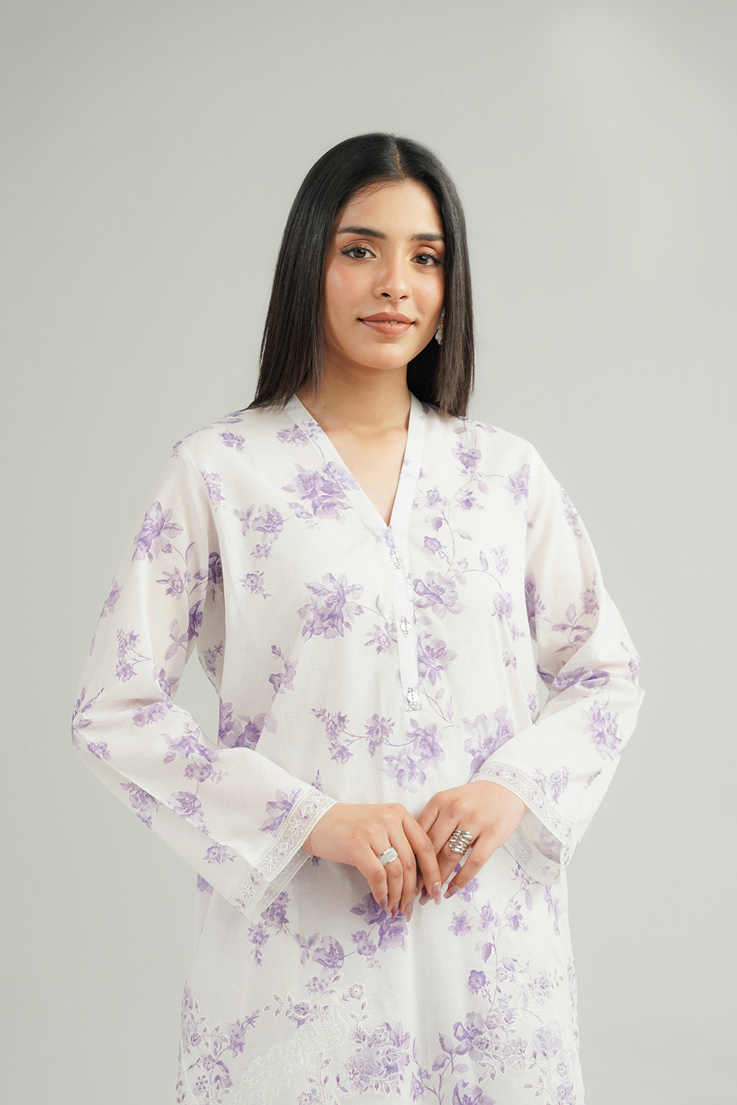 2 Piece Printed Lawn Embroidered Suit (CP0427)