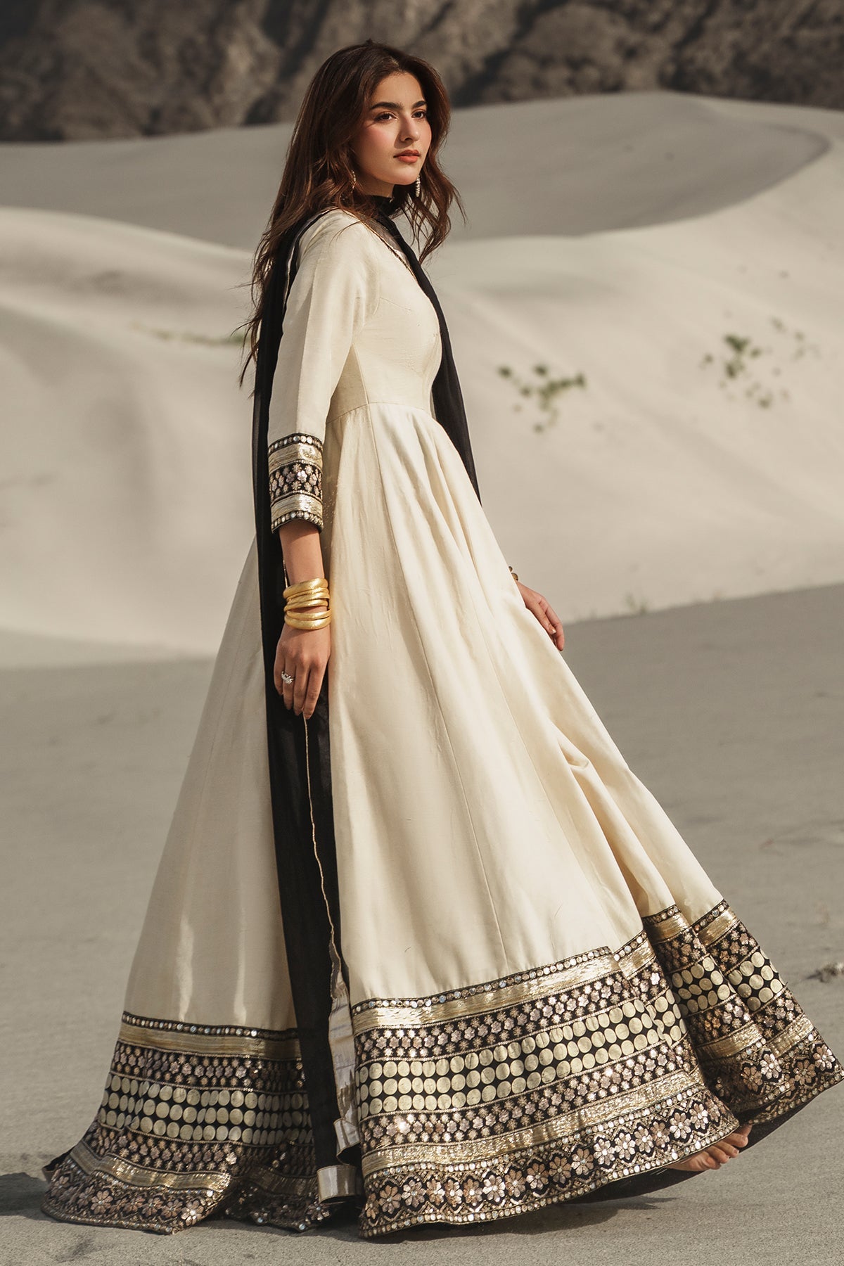3 Pcs Stitched Raw Silk Pishwas CMA-6-468
