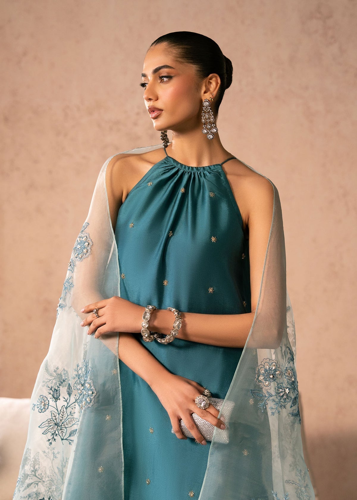 Zenia Style — Mairaz Teal Blue Three-Piece Suit