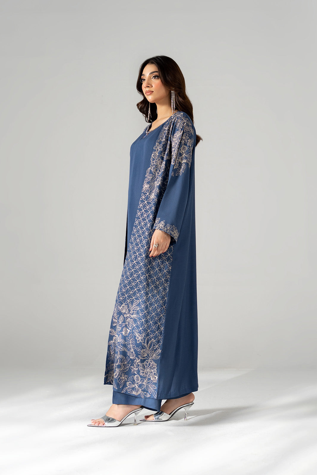 2 Piece Raw Silk Embroidered Suit (FS0200)