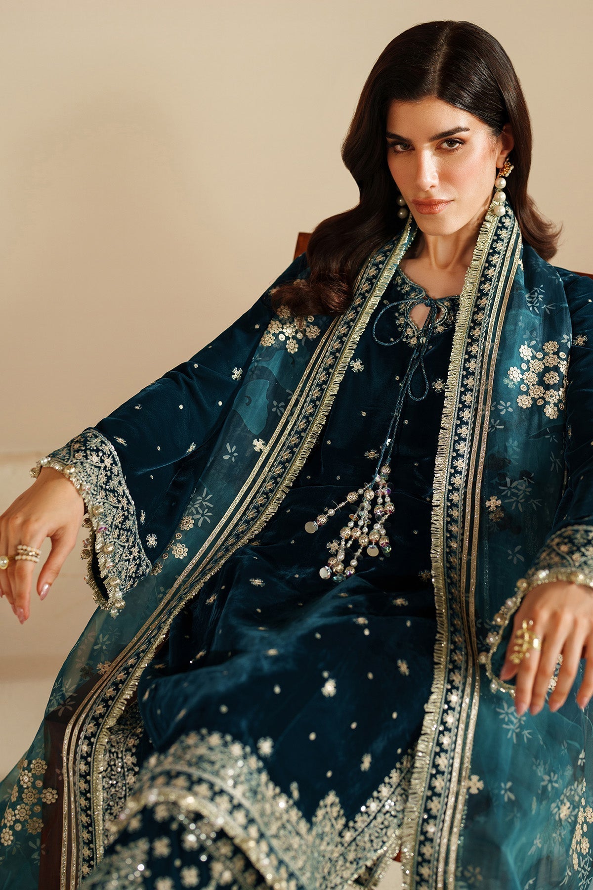 Mairaz Embroidered Velvet Suit — VVF D-2