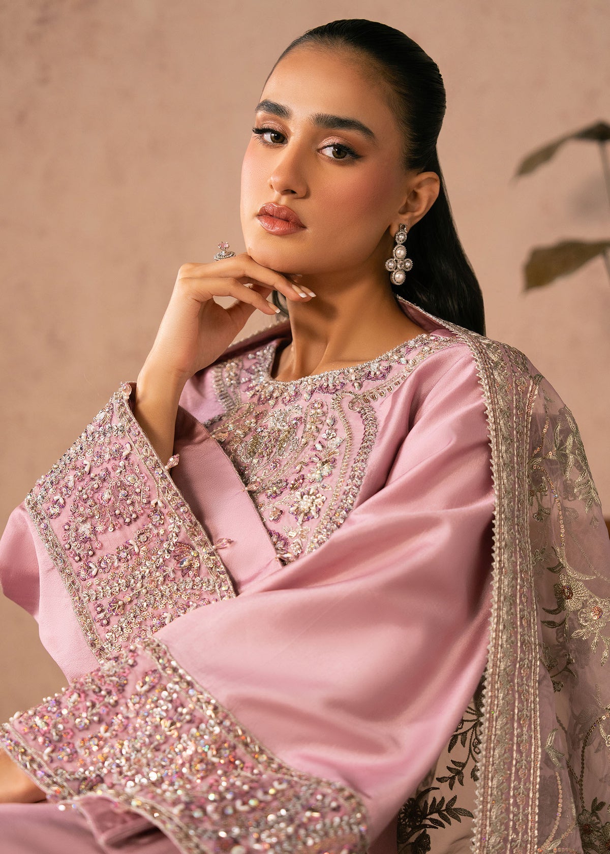 Elaris Style — Mairaz Blush Pink Three-Piece Suit