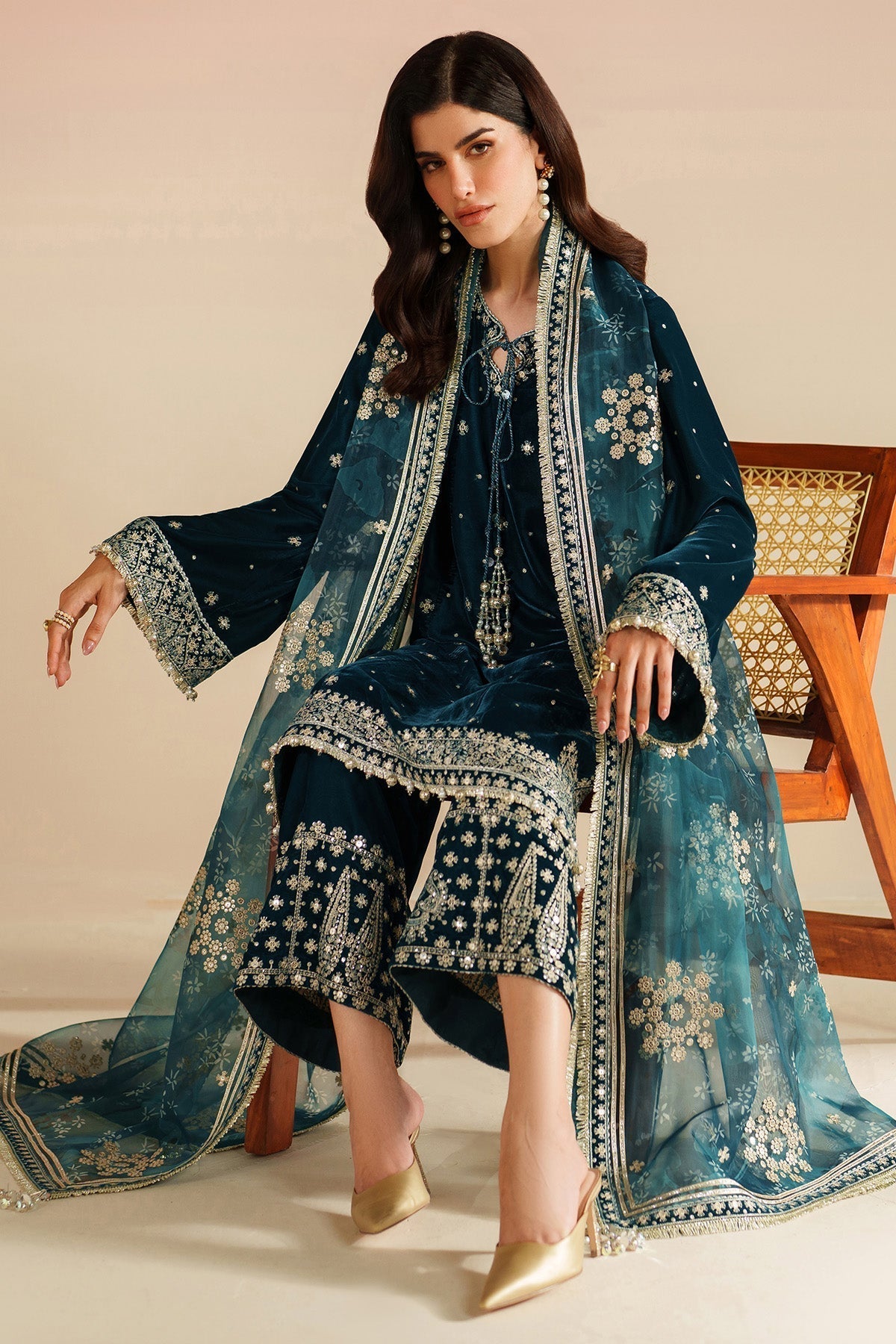 Mairaz Embroidered Velvet Suit — VVF D-2