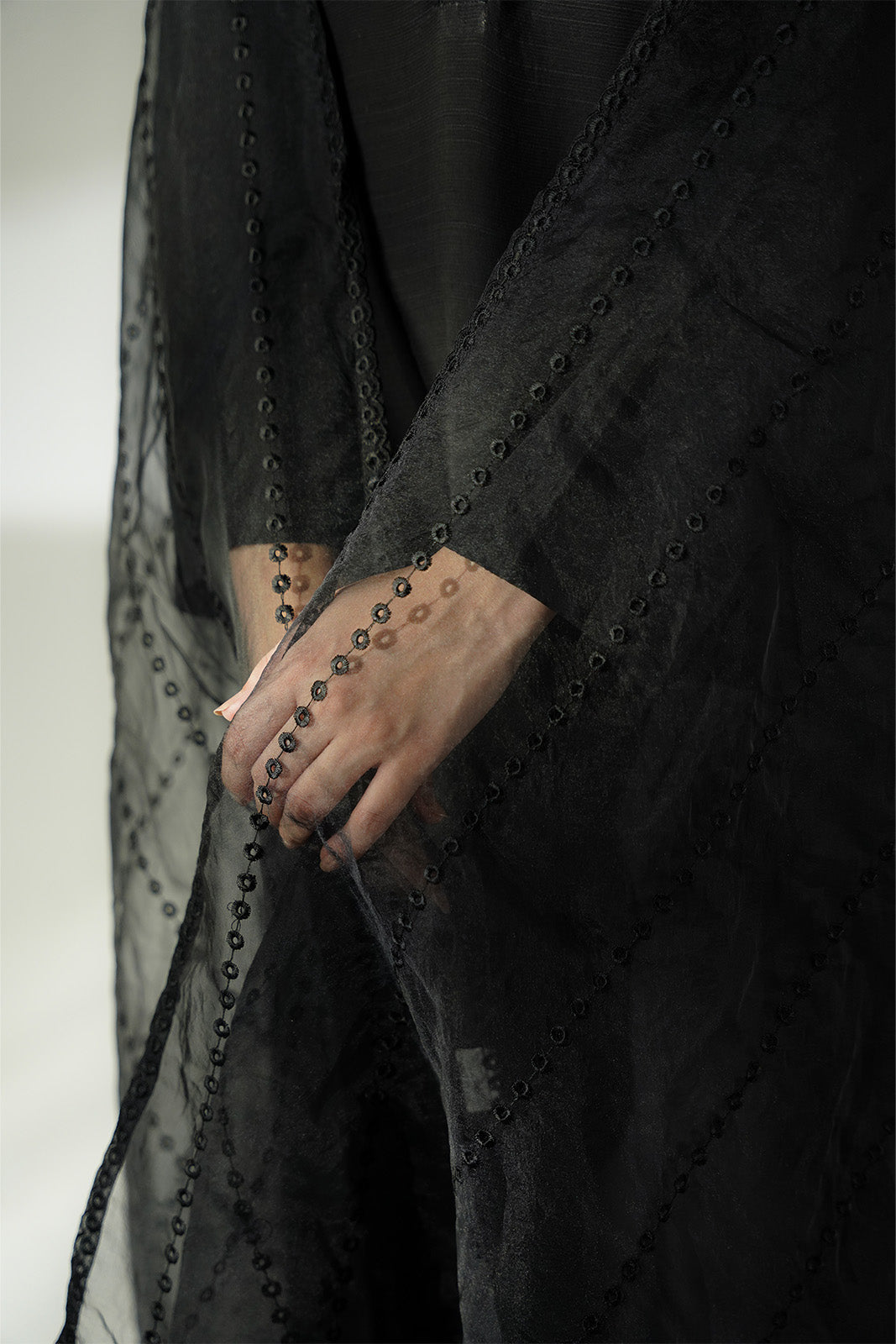 1 Piece Synthetic Organza Embroidered Dupatta (CD0017)