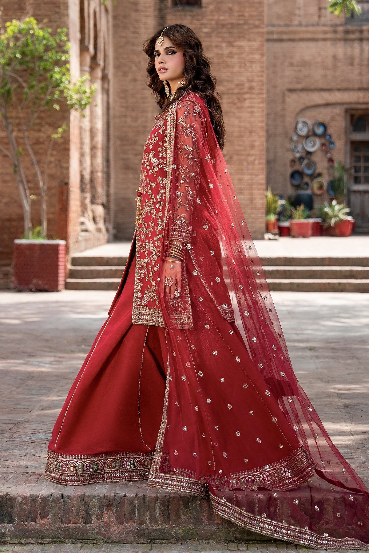 3-PC Embroidered Raw Silk CMA-6-438