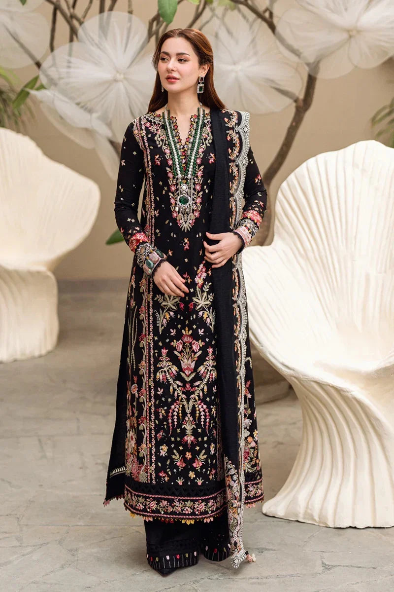 Qalamkar Luxury Lawn Embroidered 3 Piece Unstitched FK-15 Hannah (RTS)