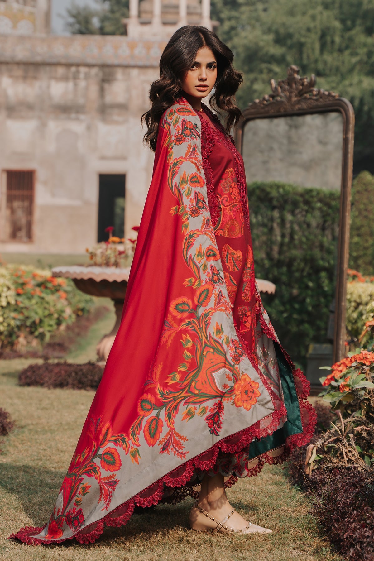 3-pc Unstitched Embroidered Printed Staple DSCW5-18