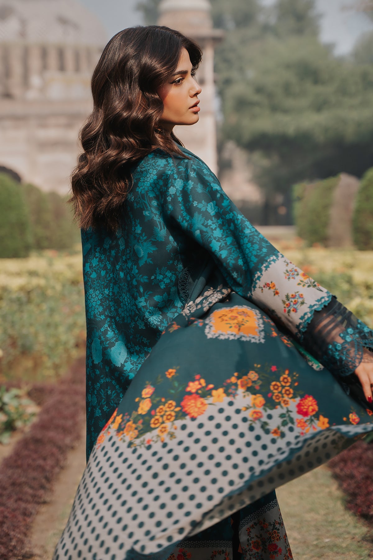 3-pc Unstitched Embroidered Printed Staple DSCW5-19