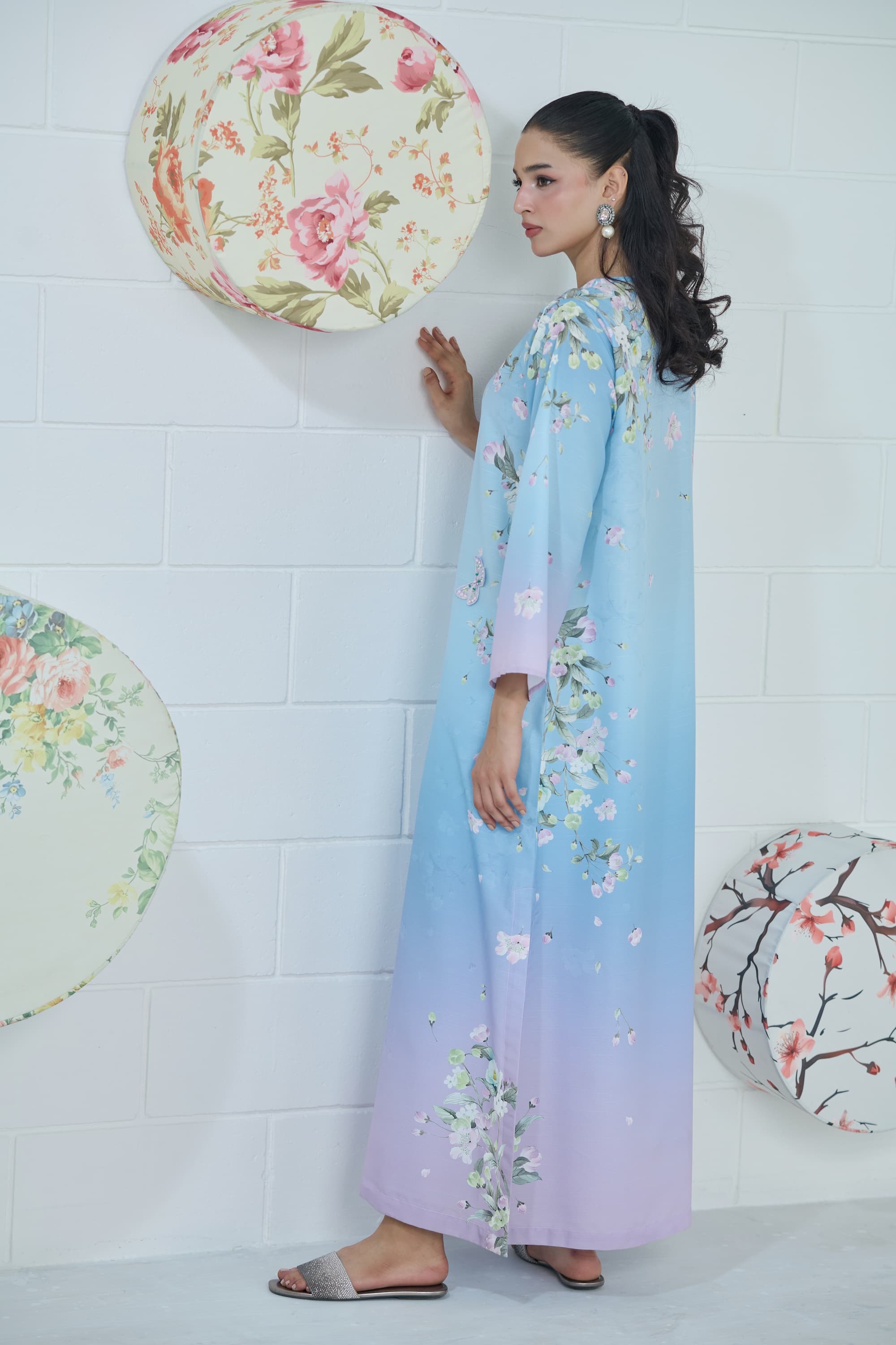 Pastel Bloom Kaftan 2-Piece