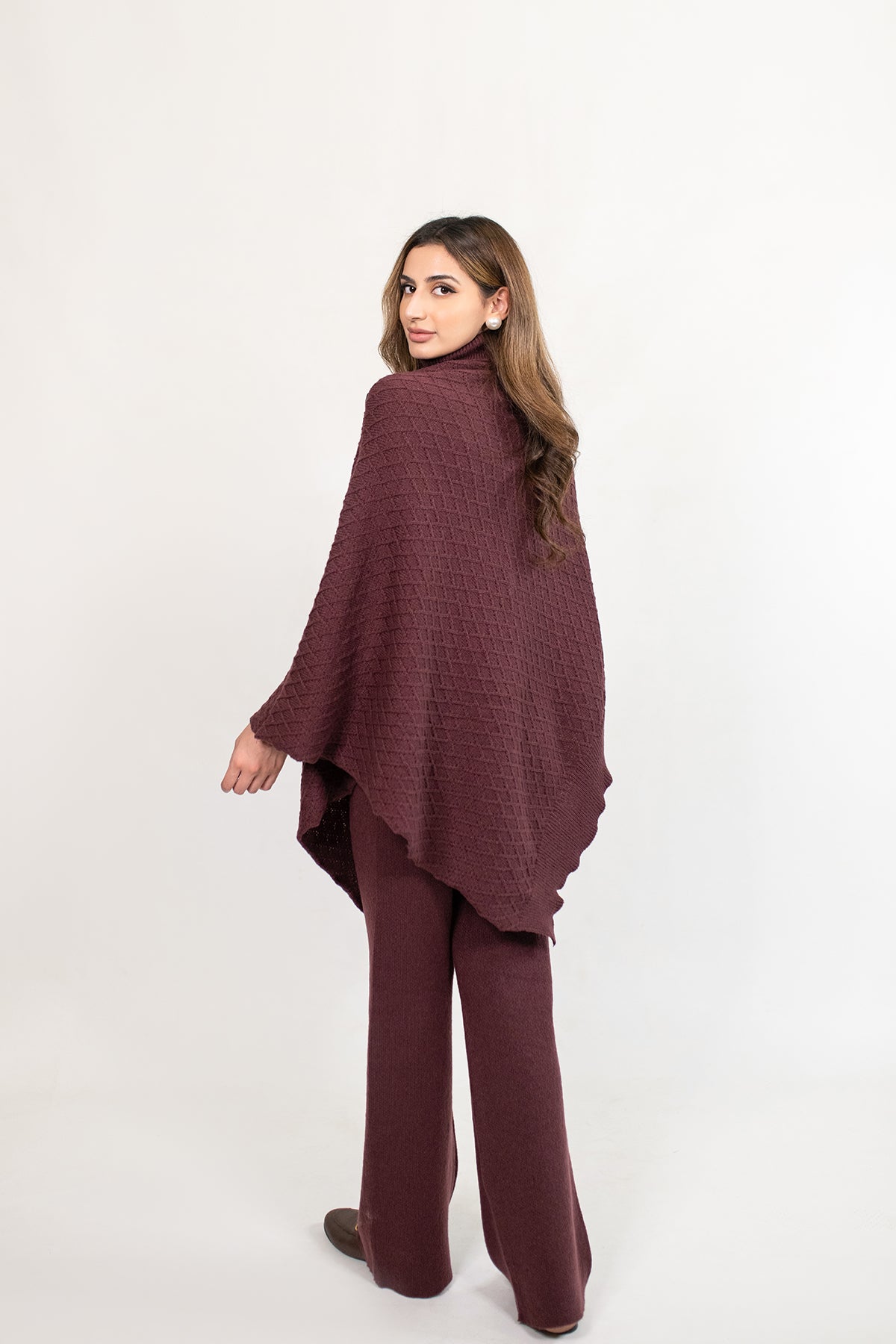 Yagmur Purple Asymetrical Textured Suit