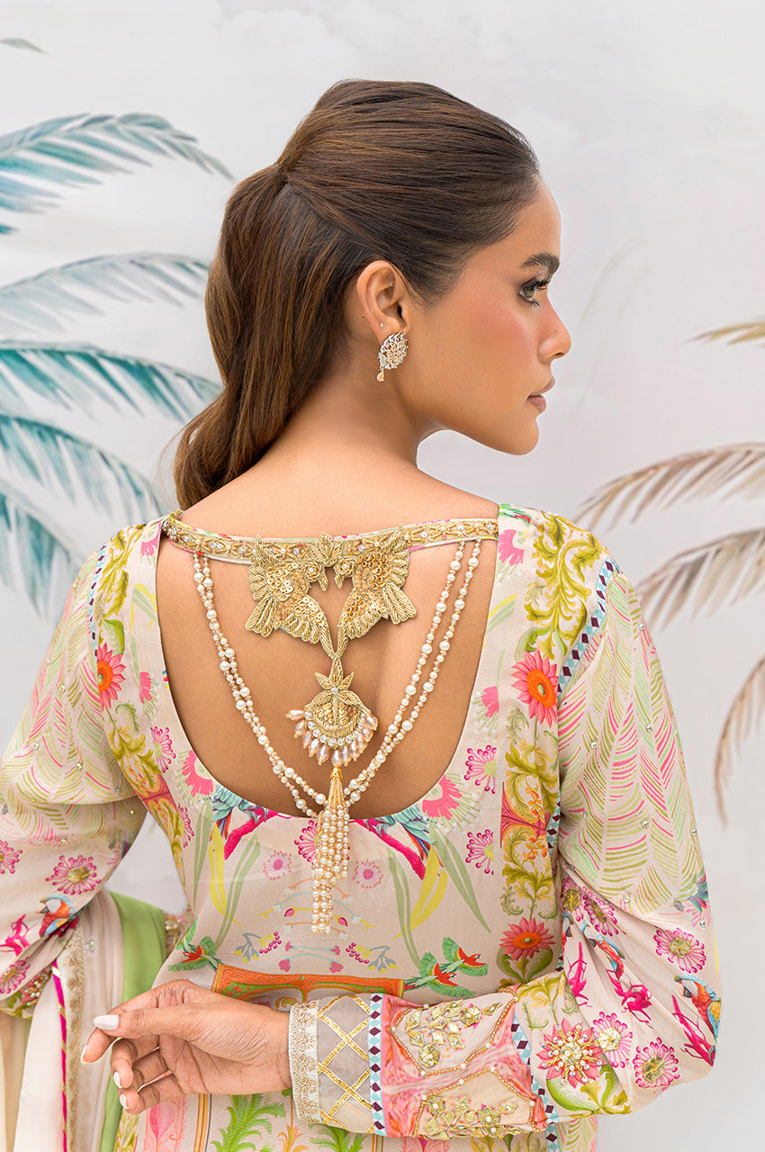 Printed Multi Ivory