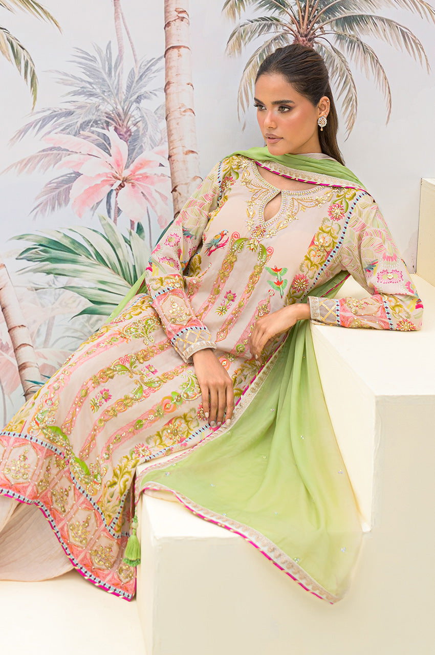 Printed Multi Ivory