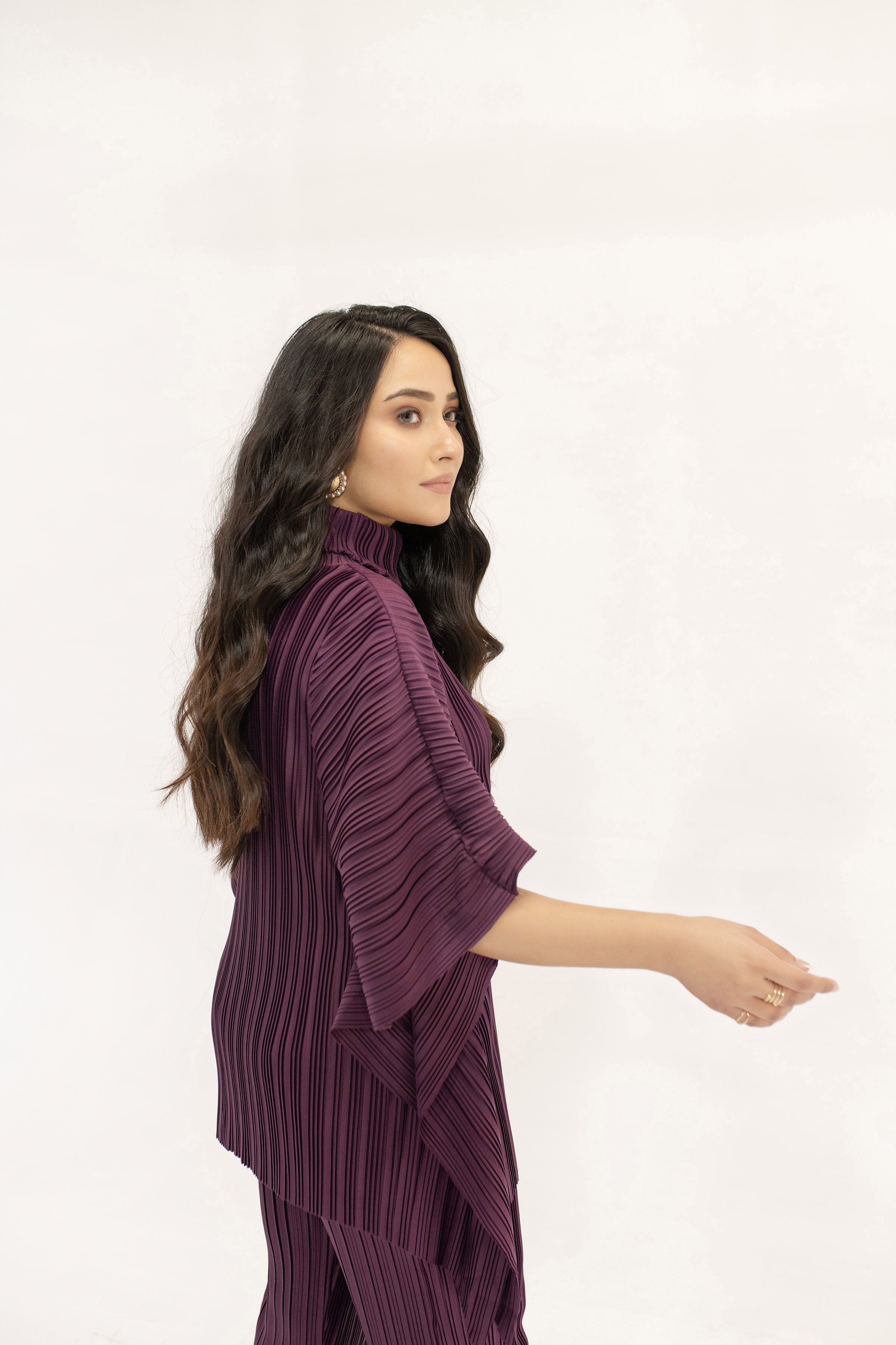 Sevda Pruple Pleated Suit
