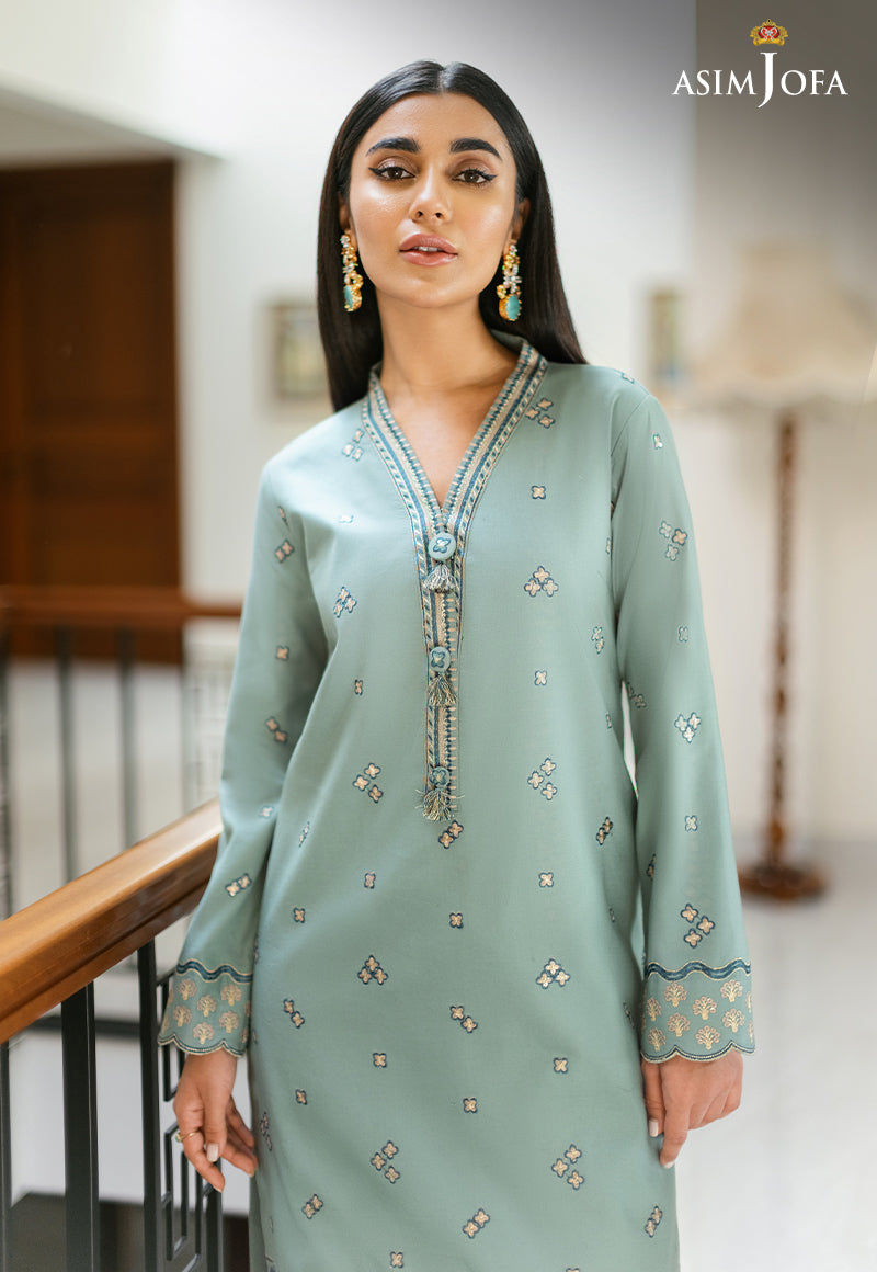 AJPED-05 EMBROIDERED STITCHED 3 PCS