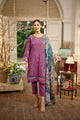 Plain chiffon dupatta with trimming