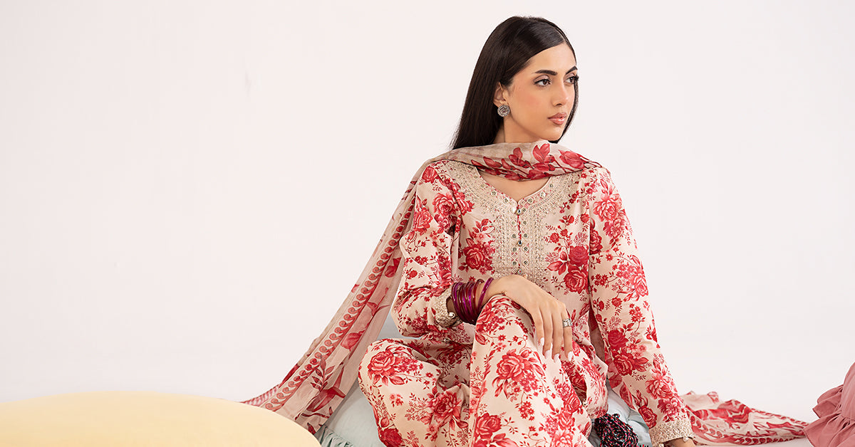 3 Piece Embroidered Lawn Suit