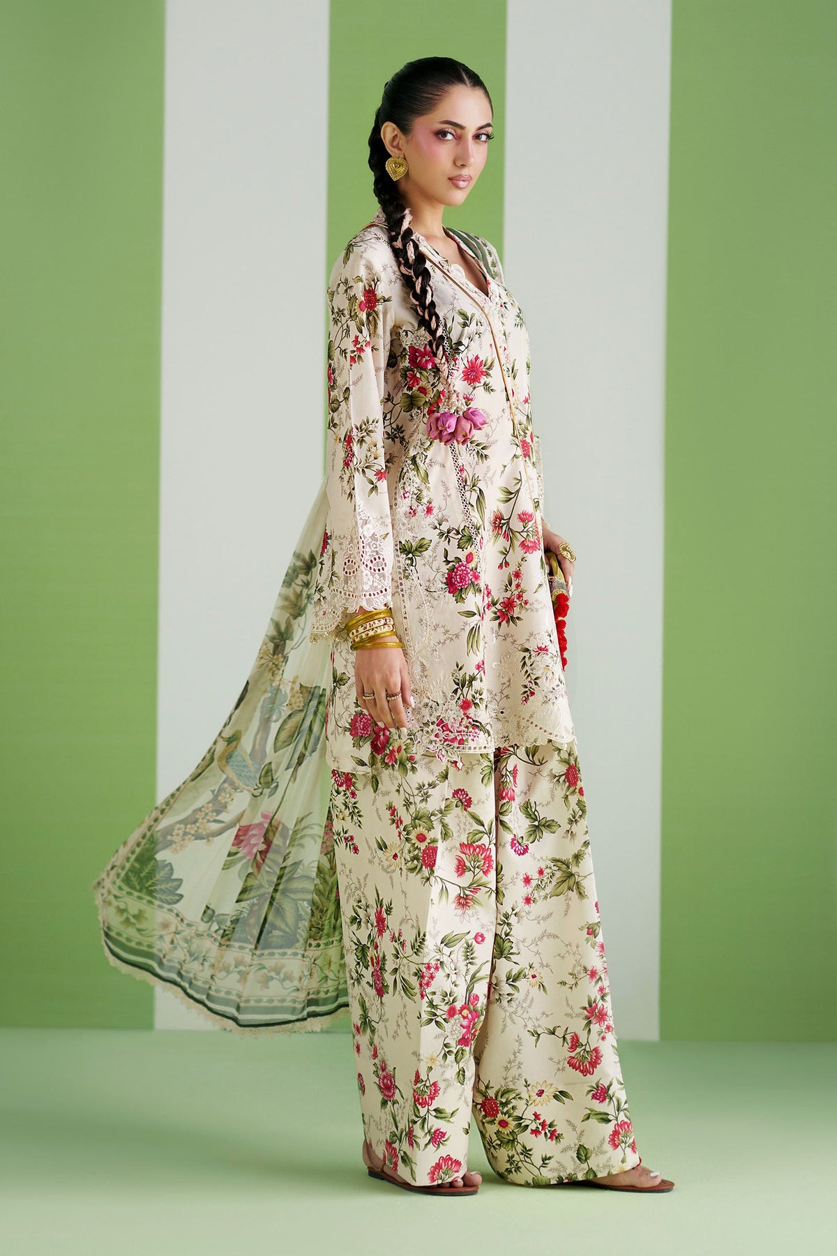 3 Piece Embroidered Lawn Suit - DWP2603-ESM-OFW