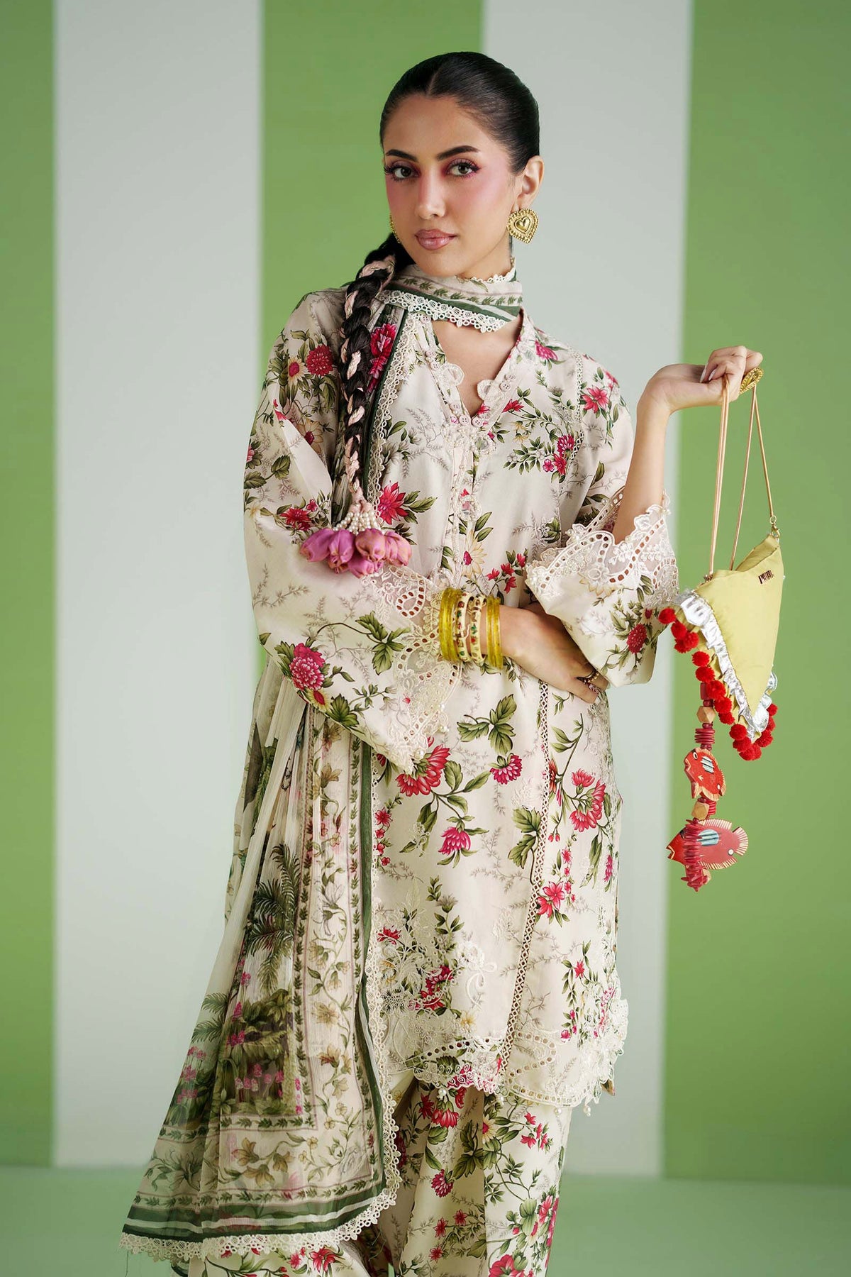 3 Piece Embroidered Lawn Suit - DWP2603-ESM-OFW
