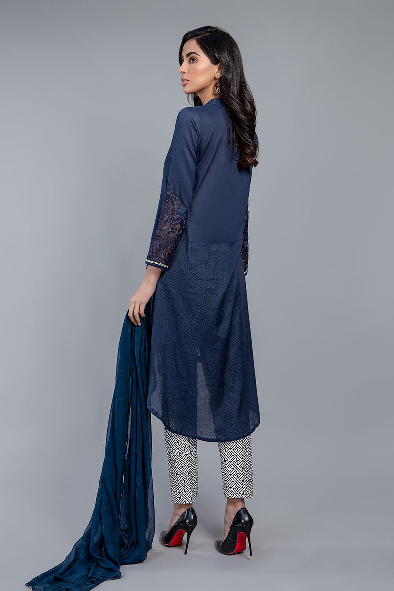 Blue Tie & Dye Chikankari Toby