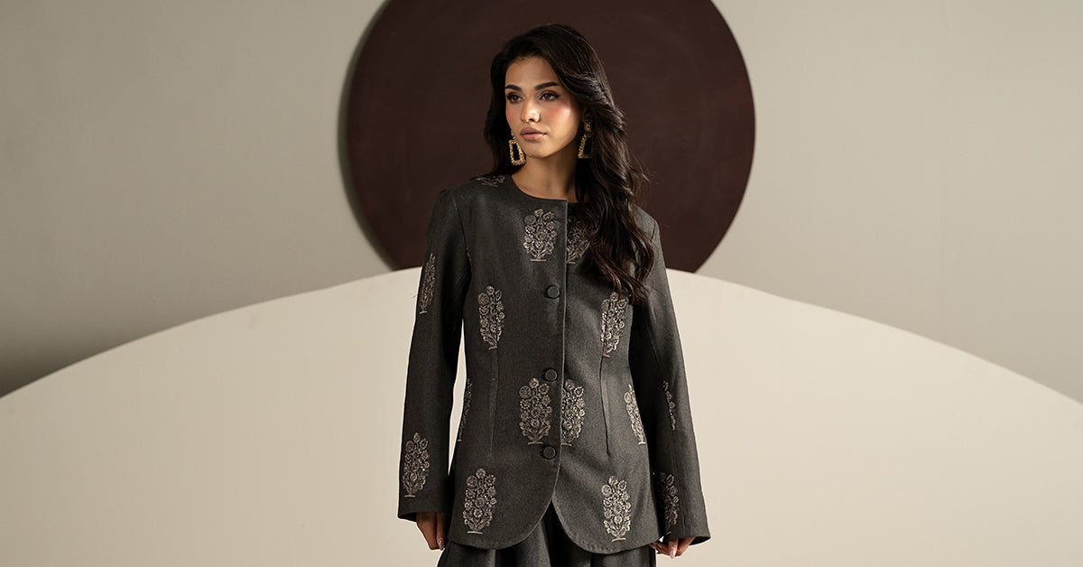 2 Piece Embroidered Suit