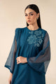 3 Piece Embellished Cotton Net Suit