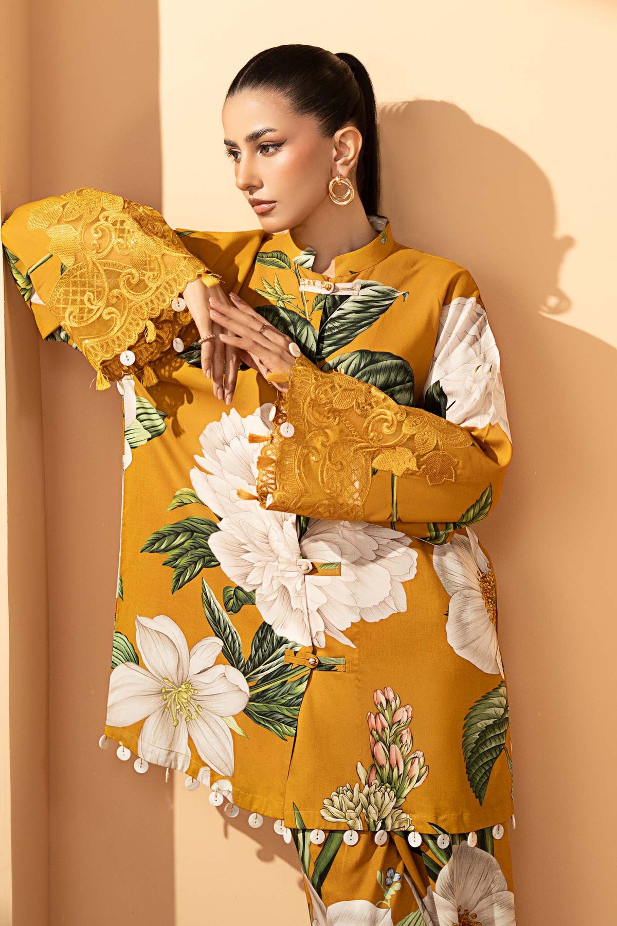 2 Piece Embroidered Arabic Lawn Suit