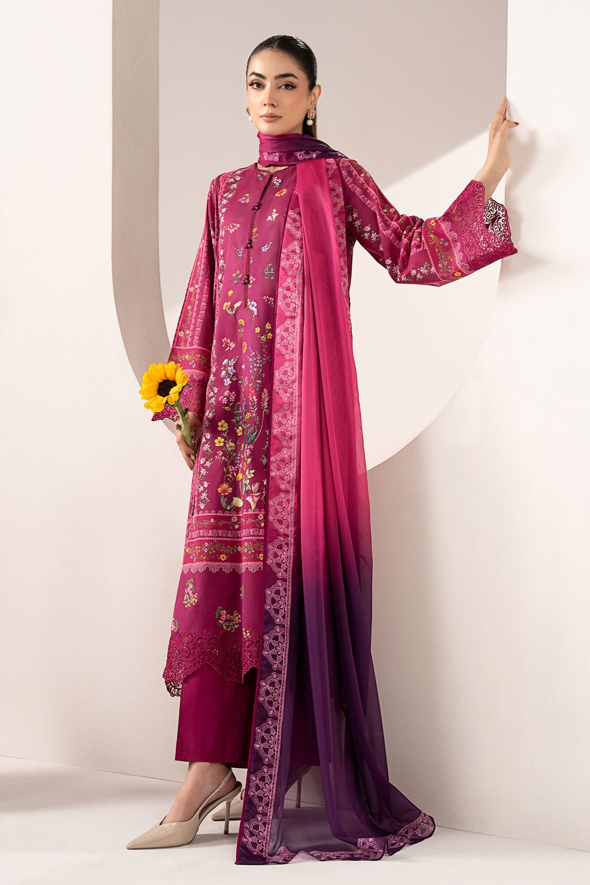 3 Piece Embroidered Lawn Suit