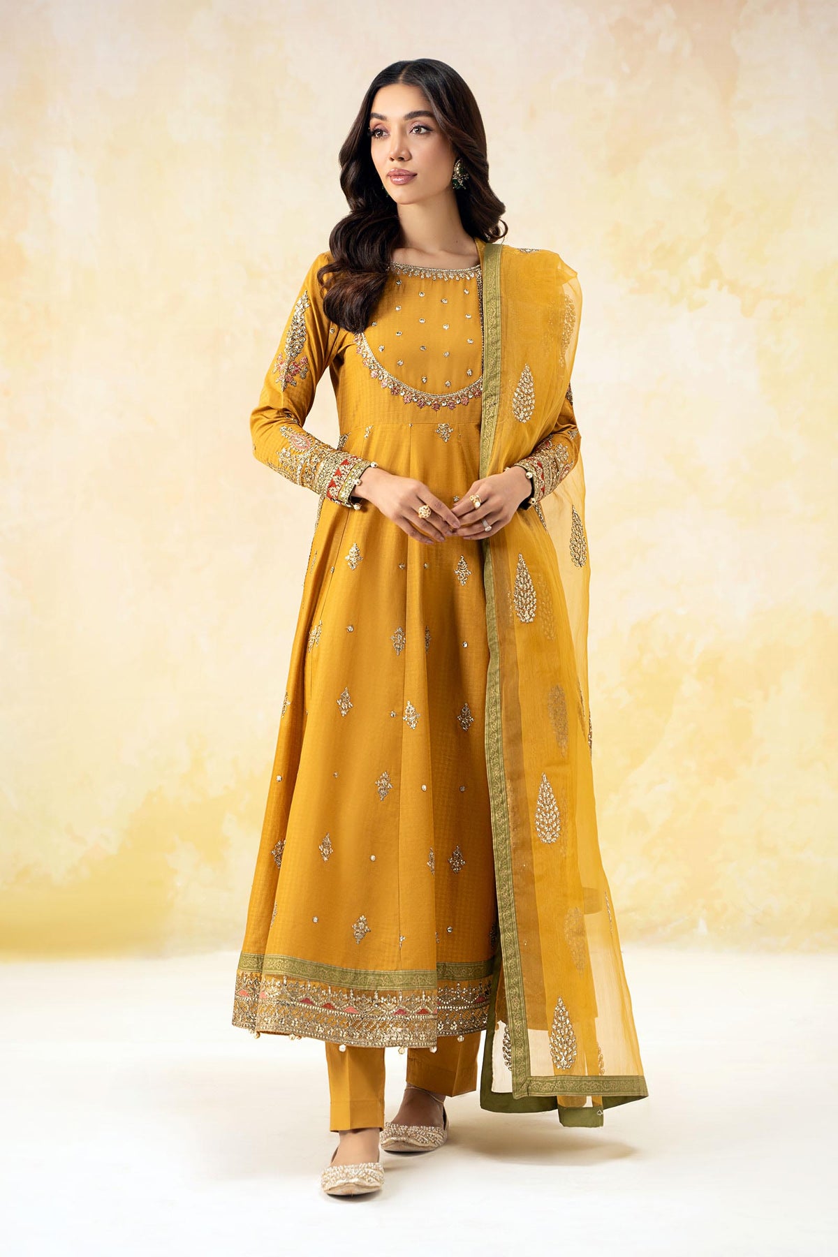 3 Piece Embroidered Doby Lawn Suit
