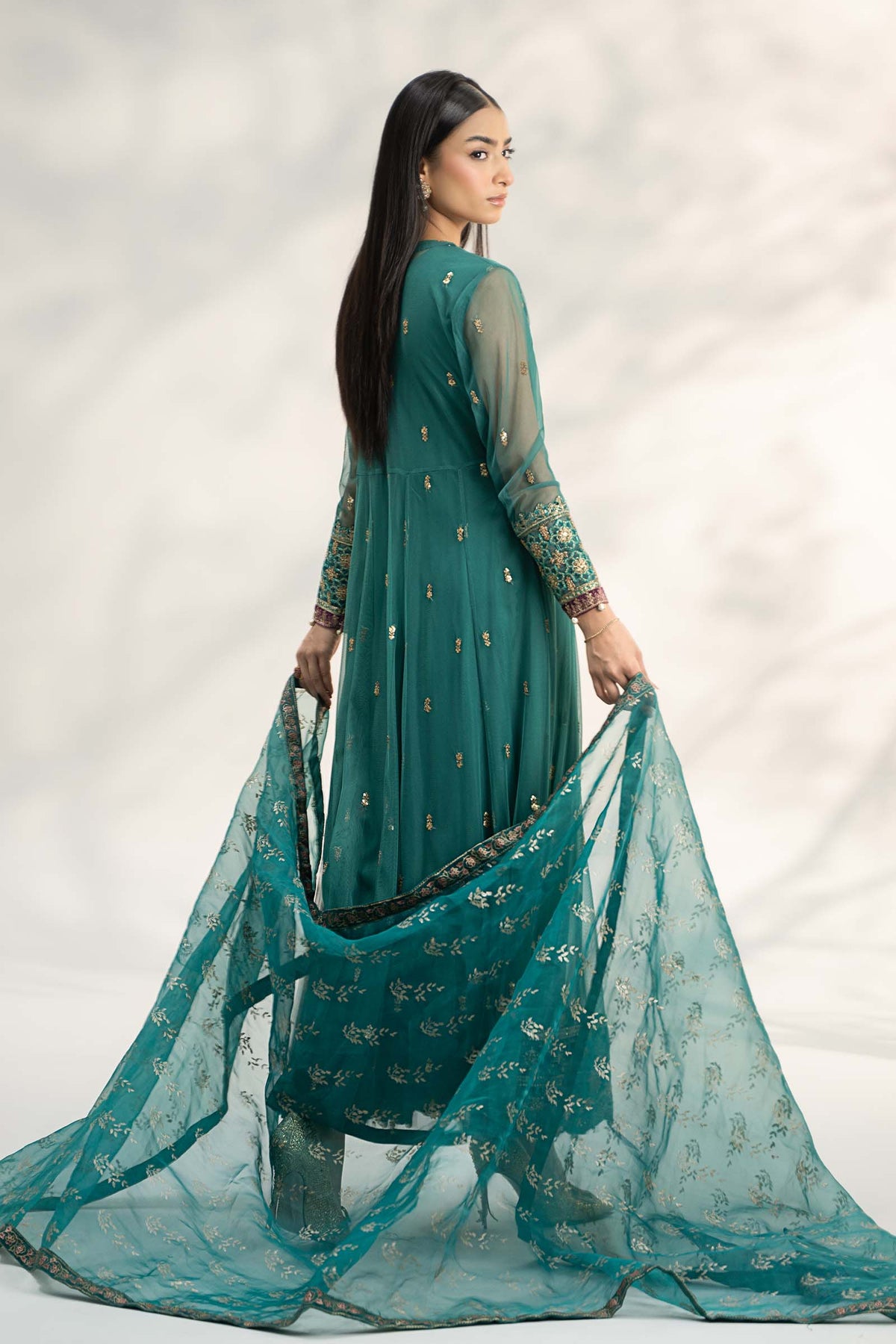 3 Piece Embroidered Linen Suit