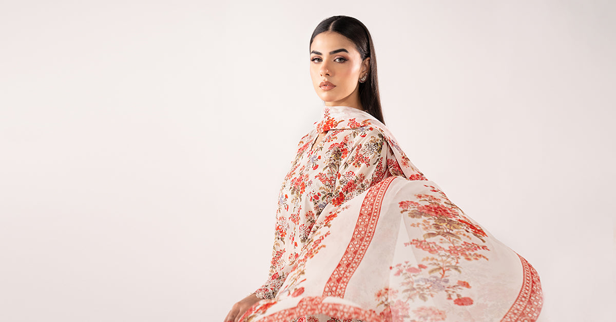 3 Piece Embroidered Lawn Suit - DWA2623-ESM-OFW