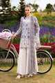 3 Piece Embroidered Raw Silk Suit