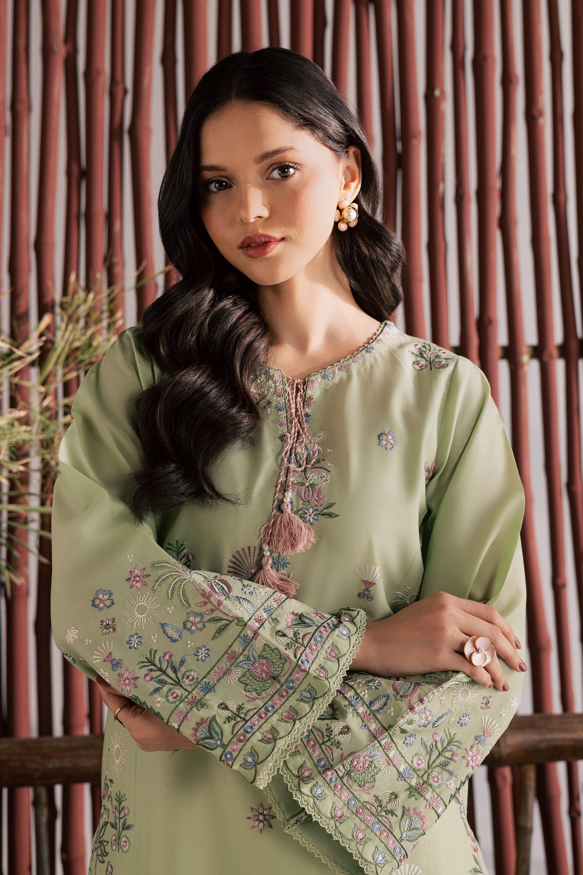 Daphne Laurel 2Pc - Embroidered Lawn Dress