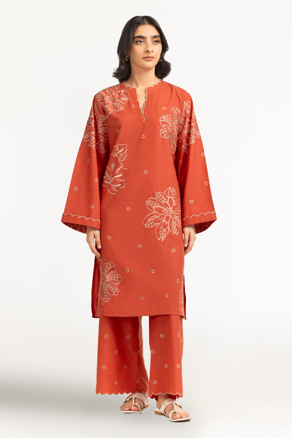Dobby Embroidered Co-Ord Set