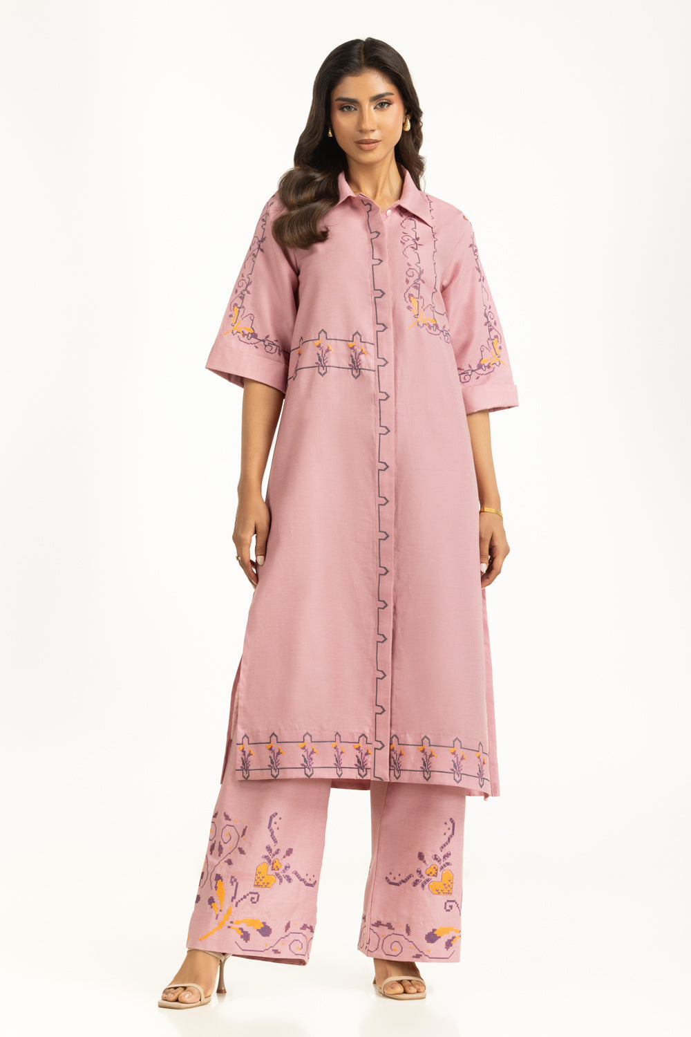 Dobby Embroidered Co-Ord Set