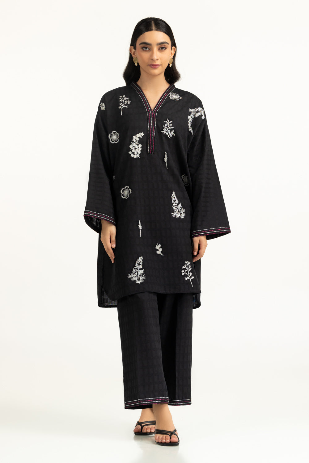 Dobby Embroidered Co-Ord Set