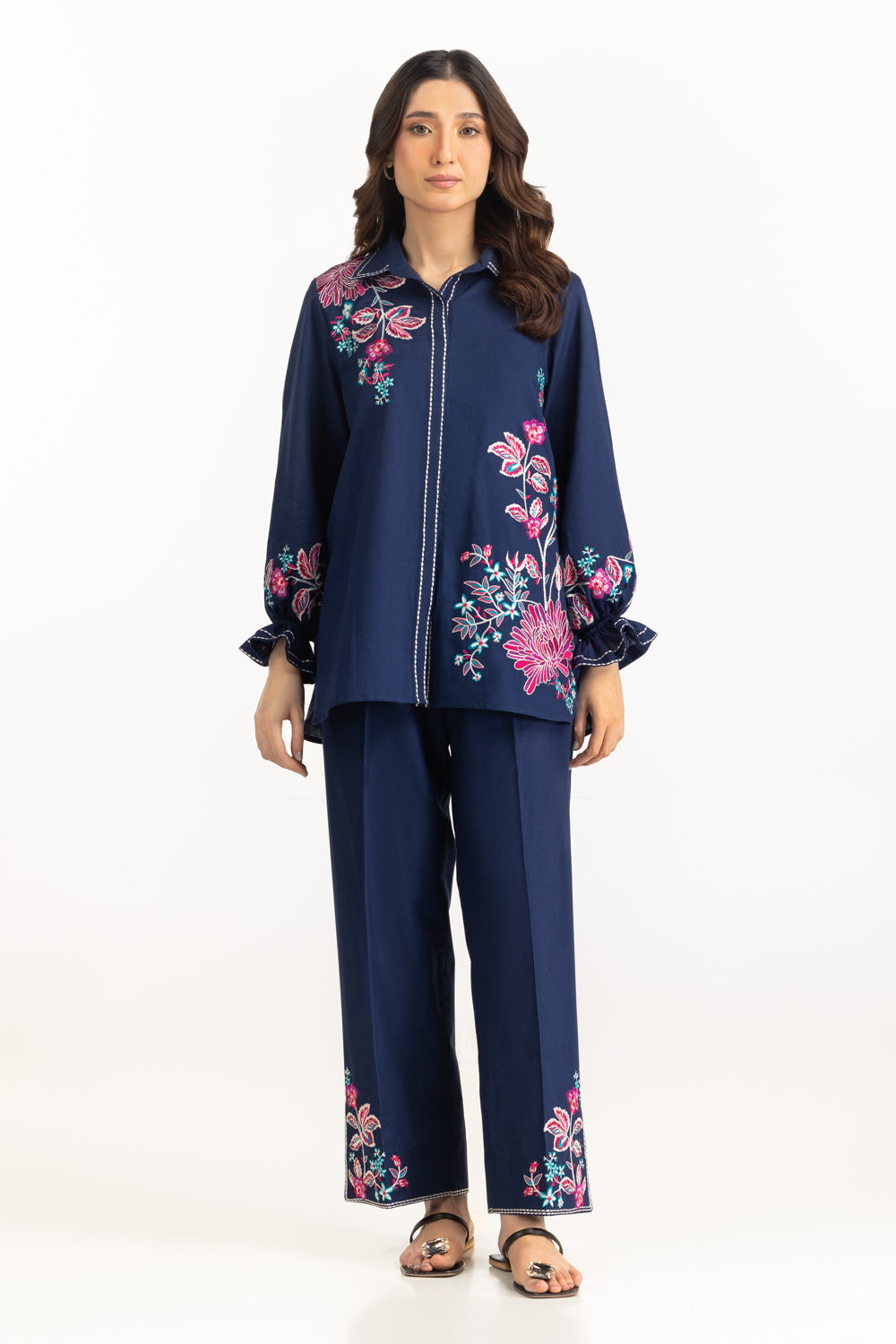 Dobby Embroidered Co-Ord Set
