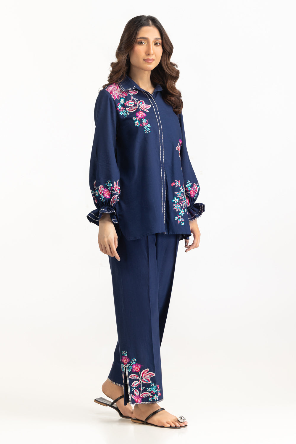 Dobby Embroidered Co-Ord Set
