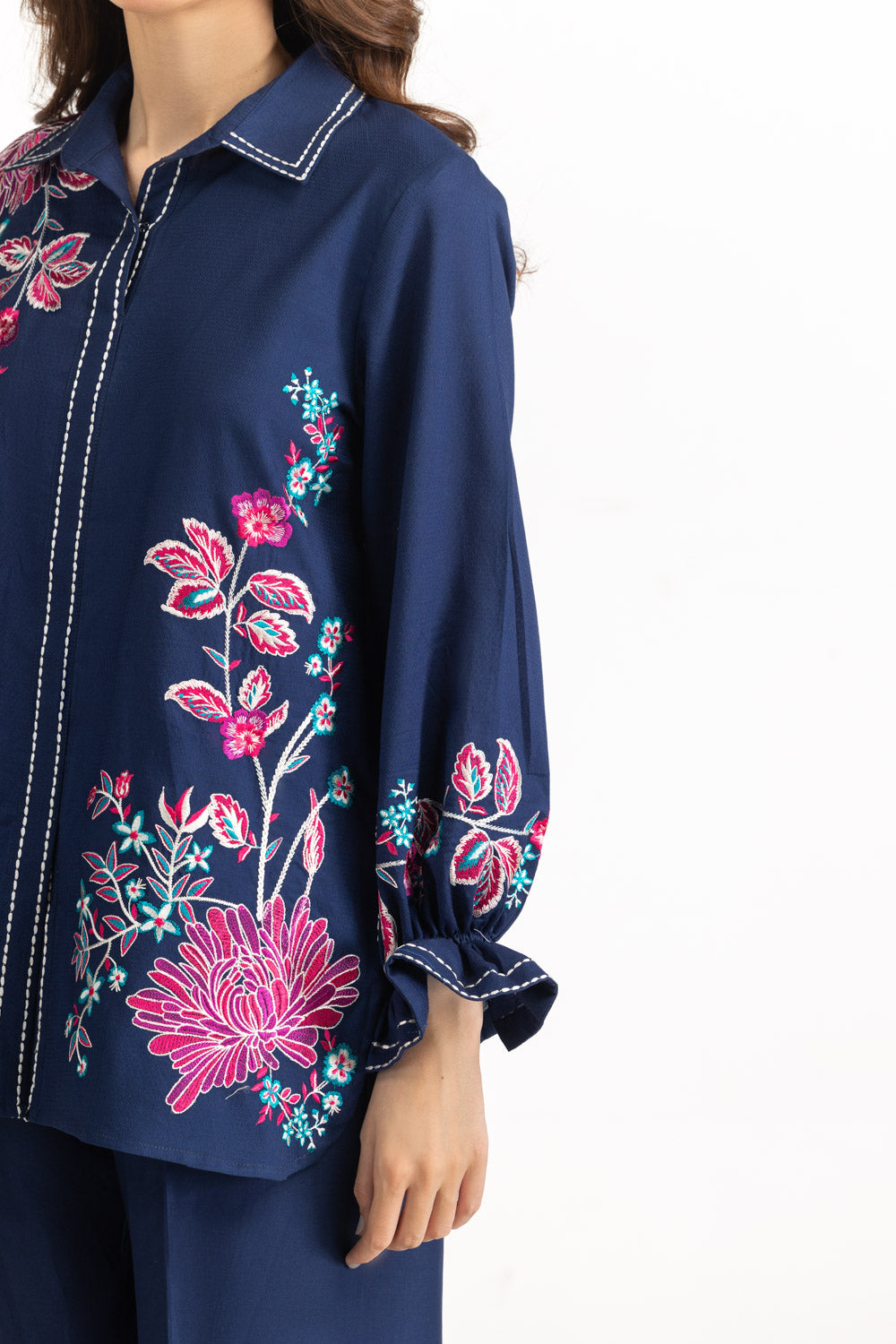 Dobby Embroidered Co-Ord Set