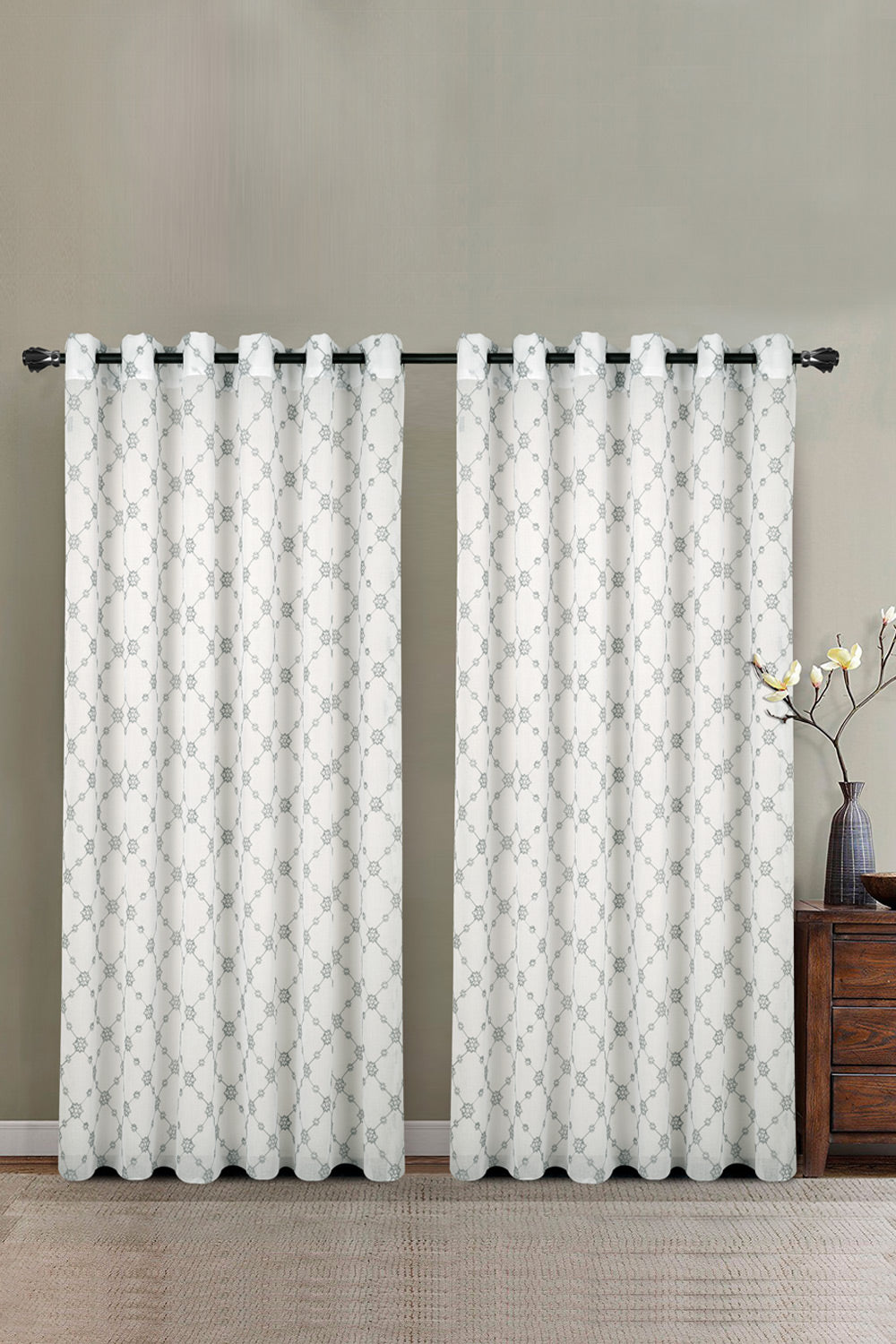 Dove Embroidered Curtain
