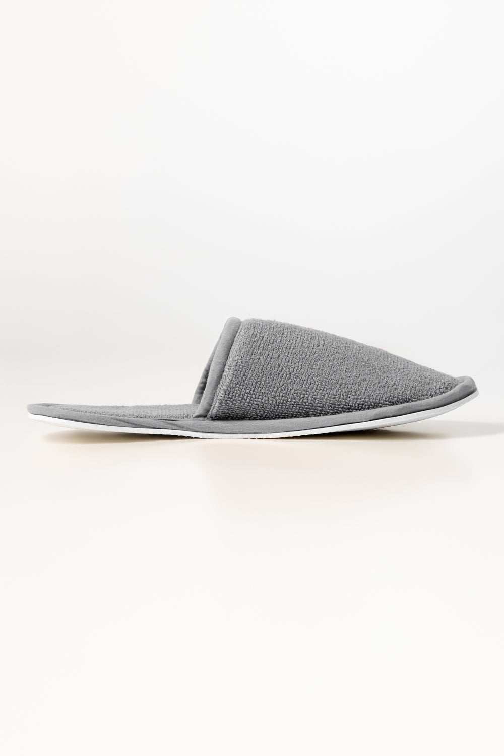 Dove Grey Terry Slippers