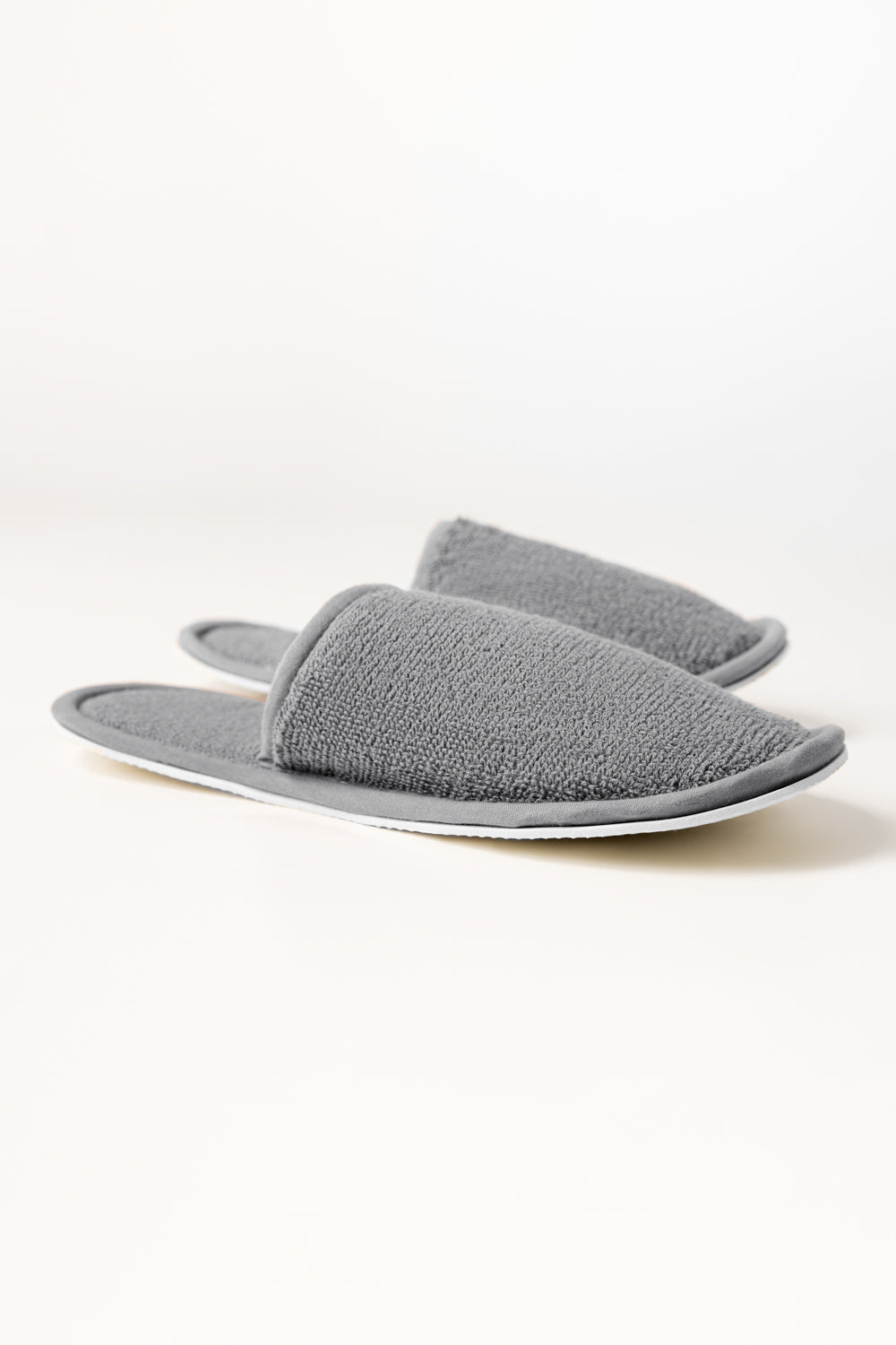 Dove Grey Terry Slippers