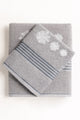 Dove Grey Embroidered Towel