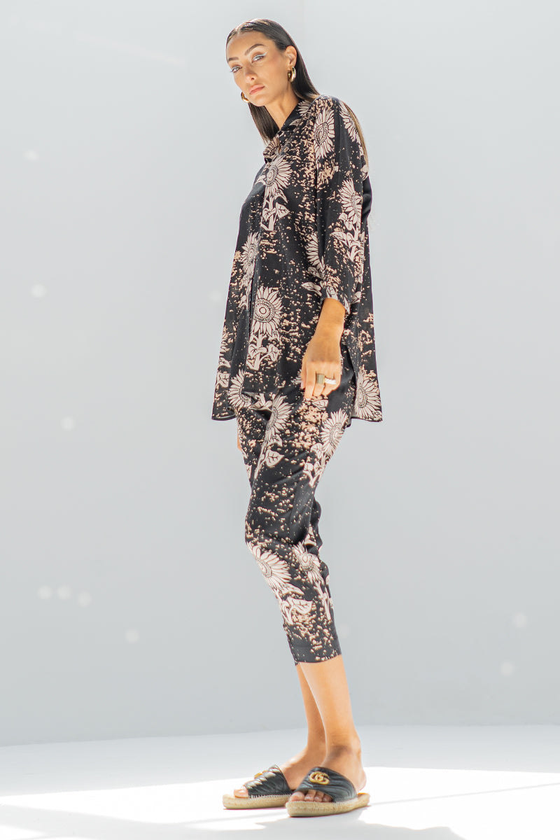 Black flower 2 piece